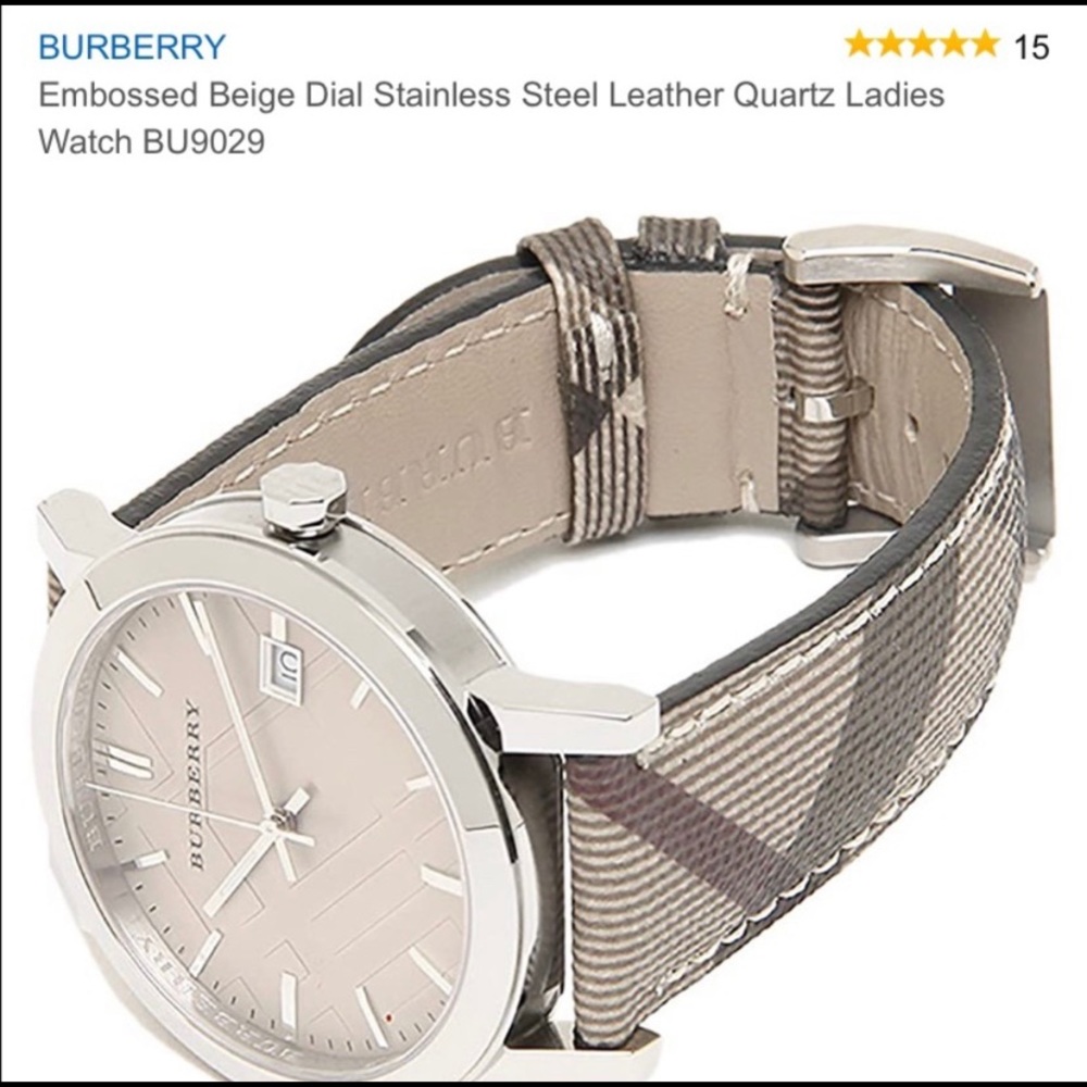 Embossed Beige Dial Stainless Steel Watch BU902 - Picture 2 of 10